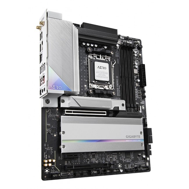 GIGABYTE B650 AERO G Motherboard - AMD Ryzen 9000 Series CPUs, up to 8000MHz DDR5 (OC), 1xPCIe 5.0 + 2xPCIe 4.0 M.2, 2.5GbE LAN, WIFI 6E, USB 3.2 Gen 2 GIGABYTE B650 AERO G Motherboard - AMD Ryzen 9000 Series CPUs, up to 8000MHz DDR5 (OC), 1xPCIe 5.0 + 2xPCIe 4.0 M.2, 2.5GbE LAN, WIFI 6E, USB 3.2 Gen 2