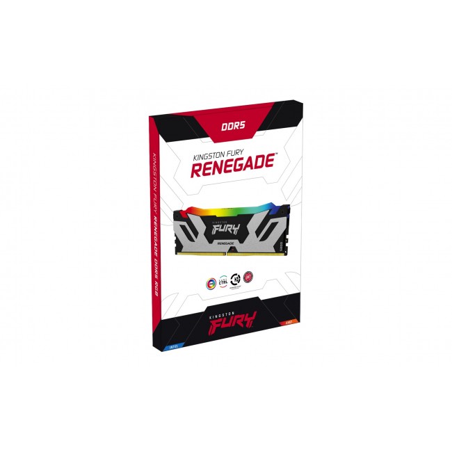 Kingston Technology FURY 16GB 7200MT/s DDR5 CL38 DIMM (Kit of 2) Renegade RGB XMP Kingston Technology FURY 16GB 7200MT/s DDR5 CL38 DIMM (Kit of 2) Renegade RGB XMP