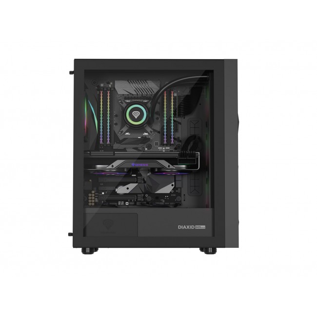 GENESIS DIAXID 605 ARGB MIDI TOWER CASE WITH USB-C WINDOW BLACK GENESIS DIAXID 605 ARGB MIDI TOWER CASE WITH USB-C WINDOW BLACK
