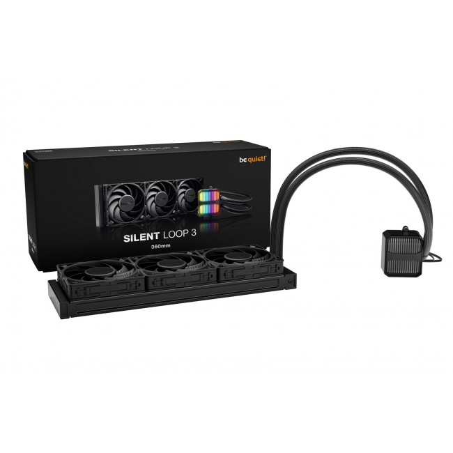 be quiet! Silent Loop 3 360 mm Processor All-in-one liquid cooler 12 cm Black 1 pc(s) be quiet! Silent Loop 3 360 mm Processor All-in-one liquid cooler 12 cm Black 1 pc(s)
