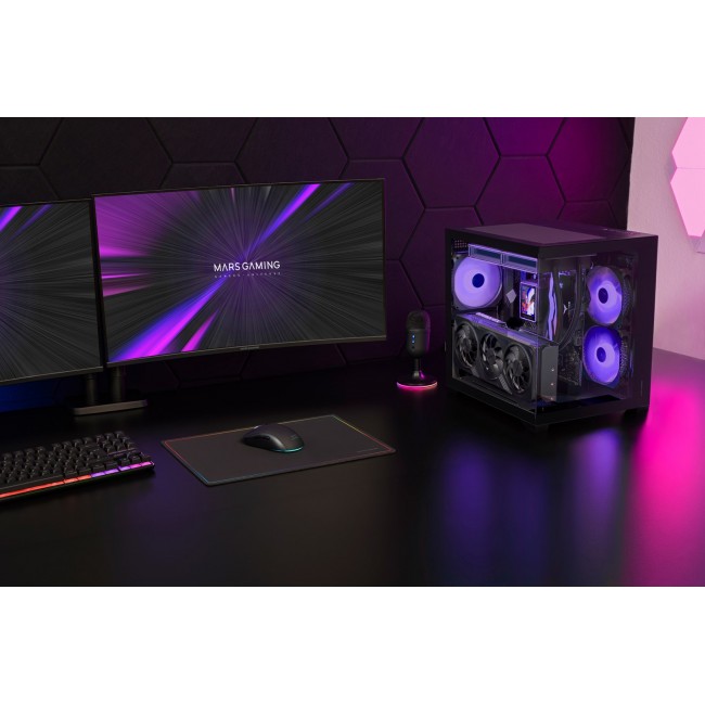 Mars Gaming MCVIEW3 computer case Mini Tower Black