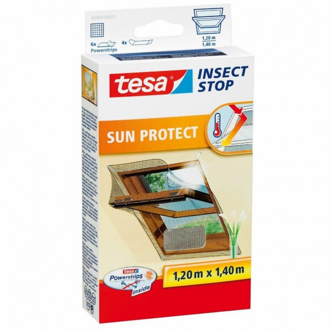 TESA Insect Stop Sun Protect mosquito net Window Silver
