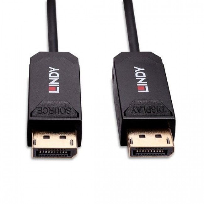 Lindy 50m Fibre Optic Hybrid DP 2.0 UBHR10 Cable