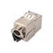 Digitus CAT 6A Keystone module, shielded with intelligent cable manager, set (24 pieces)