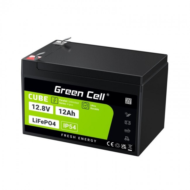 Green Cell LFPGC12V12AH UPS battery Lithium Iron Phosphate (LiFePO4) 12.8 V 12 Ah