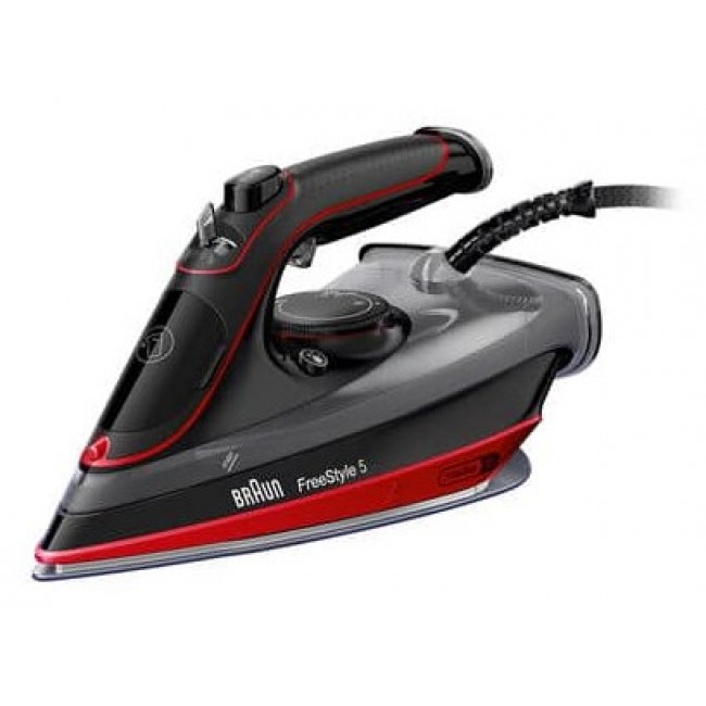 Braun TexStyle 5 SI 5057 RD Steam iron Ceramic soleplate 2700 W Black, Red