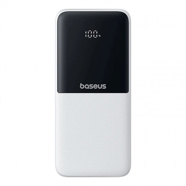 Baseus Lipow Power Bank 10000mAh 22.5W with Two Built-in Cables (with Baseus Simple USB-A - USB-C 3A 20cm Cable) - White
