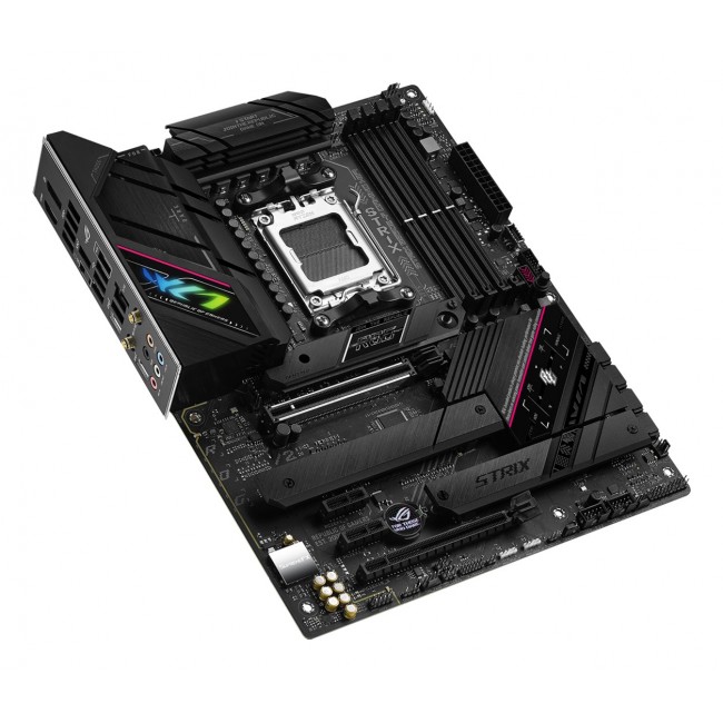 Asus | ROG STRIX B650E-F GAMING WIFI | Processor family AMD | Processor socket AM5 | DDR5 DIMM | Memory slots 4 | Supported hard disk drive interfaces SATA, M.2 | Number of SATA connectors 4 | Chipset AMD B650 | ATX