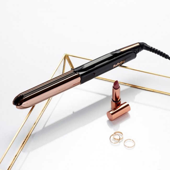 BaByliss Straight & Curl Brilliance Curling iron Warm Black, Rose 3 m BaByliss Straight & Curl Brilliance Curling iron Warm Black, Rose 3 m