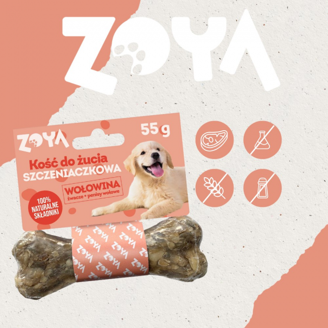 ZOYA Chewing bone Puppy Beef - dog treat - 55g