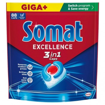 DISHWASHER CAPSULES SOMAT 3IN1 88 PCS