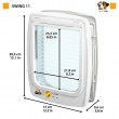 FERPLAST Swing 11 grey - dog and cat door - 31 x 9.6 x 38.4 cm
