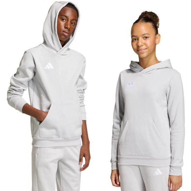 Bluza dla dzieci adidas Entrada 26 Hoody szara JZ6562 128cm Bluza dla dzieci adidas Entrada 26 Hoody szara JZ6562 128cm