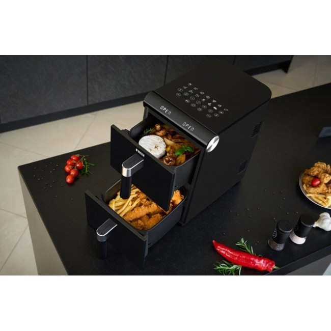 Noveen DoubleCrisp AF5050 X-LINE Fat-free deep fat fryer 1700 W Black Noveen DoubleCrisp AF5050 X-LINE Fat-free deep fat fryer 1700 W Black