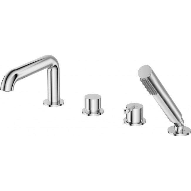 4-hole bath mixer with shower set 4-hole bath mixer with shower set