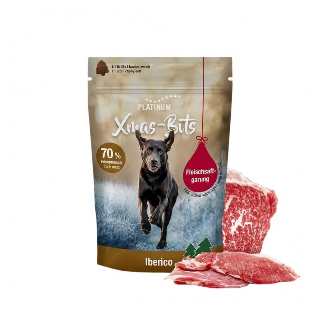 PLATINUM Xmas-Bits Iberico - dog treat - 150g PLATINUM Xmas-Bits Iberico - dog treat - 150g