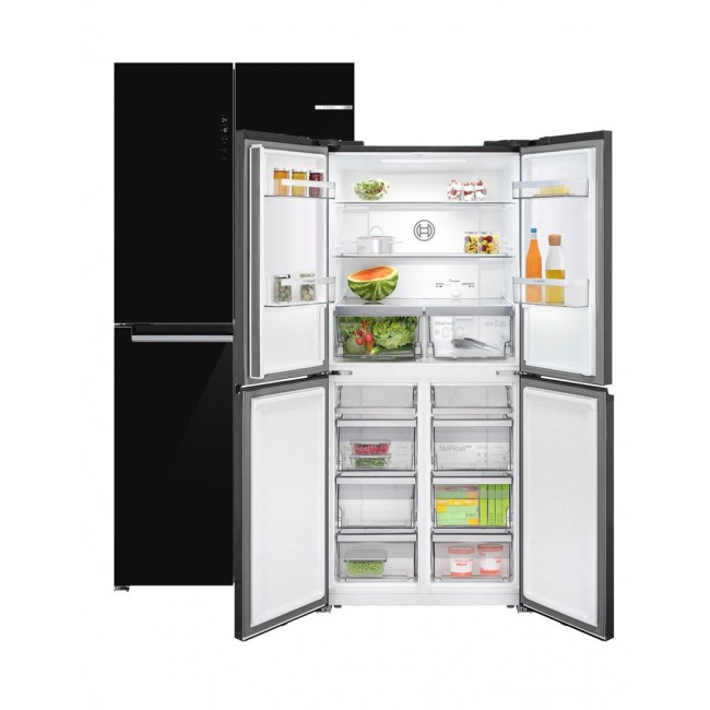 Bosch Serie 4 KMC85LBEA side-by-side refrigerator Freestanding 547 L E Black
