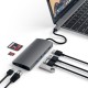 Satechi Multi-Port Adapter V2 Dock st. USB 3.2 Gen 1 (3.1 Gen 1) Type-C Grey Satechi Multi-Port Adapter V2 Dock st. USB 3.2 Gen 1 (3.1 Gen 1) Type-C Grey