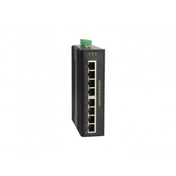 LevelOne 8-Port Gigabit PoE Industrial Switch, 8 PoE Outputs, 802.3at/af PoE, 200W, -40 C to 75 C