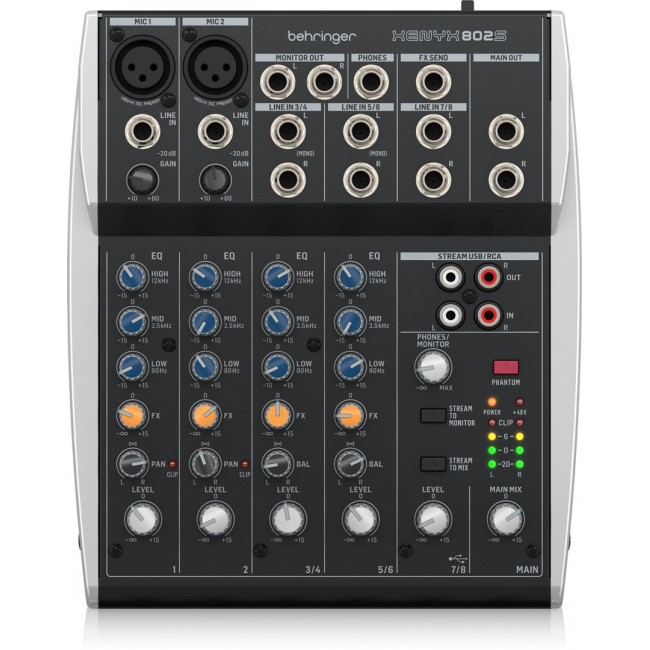 Behringer Xenyx 802S 2 channels Black, Silver