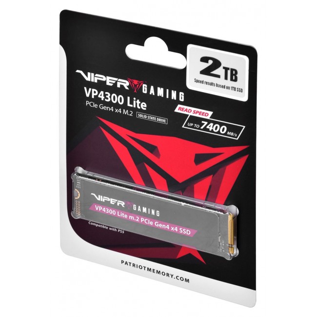Patriot Memory VP4300 Lite 2 TB M.2 PCI Express 4.0 NVMe Patriot Memory VP4300 Lite 2 TB M.2 PCI Express 4.0 NVMe