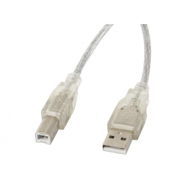 Lanberg CA-USBA-12CC-0030-TR USB cable USB 2.0 3 m USB B Transparent Lanberg CA-USBA-12CC-0030-TR USB cable USB 2.0 3 m USB B Transparent