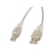 Lanberg CA-USBA-12CC-0030-TR USB cable USB 2.0 3 m USB B Transparent Lanberg CA-USBA-12CC-0030-TR USB cable USB 2.0 3 m USB B Transparent