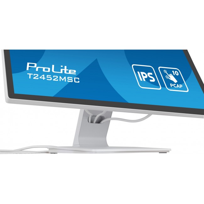 iiyama ProLite 23.8 PCAP 10pt touchscreen monitor featuring IPS panel technology, Edge-to-Edge glass design and anti fingerprint coating iiyama ProLite 23.8 PCAP 10pt touchscreen monitor featuring IPS panel technology, Edge-to-Edge glass design and anti fingerprint coating