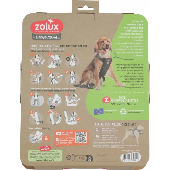 ZOLUX Travel Safe S red - dog harness