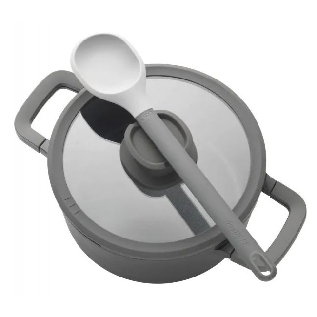 BergHOFF 3950593 soup pot 4.4 L Black Aluminium, Glass, Silicone