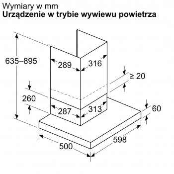 Cooker hood BOSCH DWB63BC60
