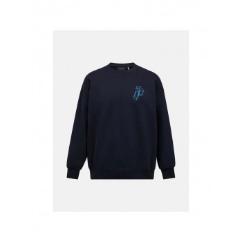 Bluza m ska PEAK PERFORMANCE M Terry Graphic Crew kolor czarny - M