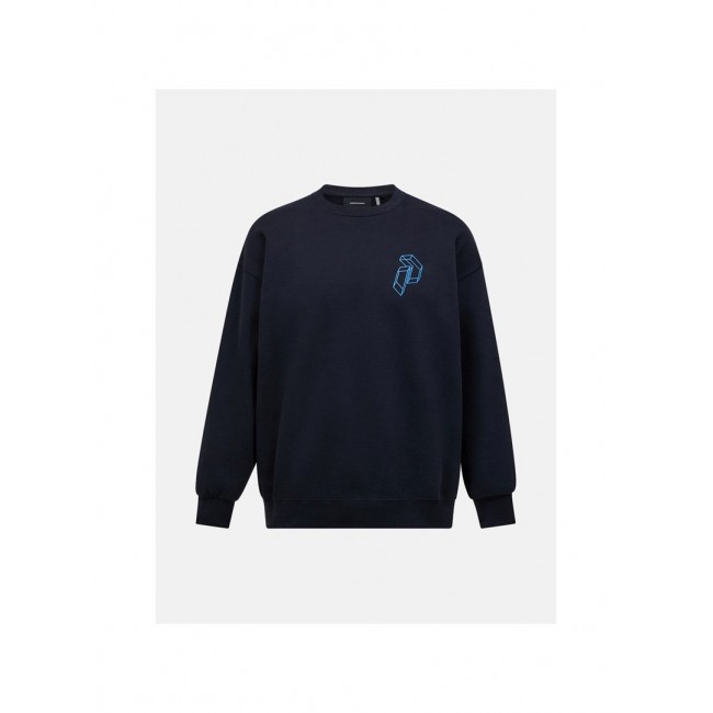Bluza m ska PEAK PERFORMANCE M Terry Graphic Crew kolor czarny - M