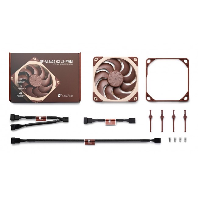 Noctua NF-A12X25 G2 LS-PWM computer cooling system Computer case Fan 12 cm Beige 1 pc(s) Noctua NF-A12X25 G2 LS-PWM computer cooling system Computer case Fan 12 cm Beige 1 pc(s)