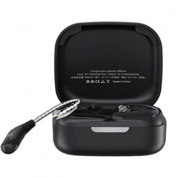 KZ AZ09 black - Replaceable Bluetooth module with ear hook for headphones, black