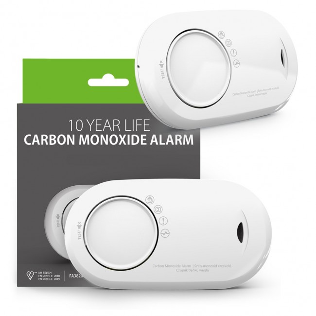 FireAngel FA3820-EUX10 CO Detector, Wireless Surfa