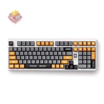 MCHOSE x Unbox Therapy - UT98 keyboard Gaming USB + RF Wireless + Bluetooth White