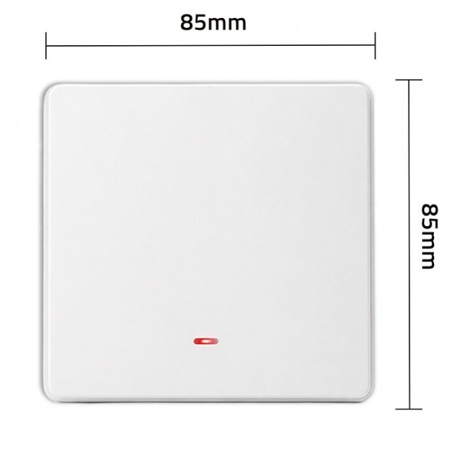 Qoltec 52719 Smart 1-Gang Light Switch | Wi-Fi | Timer | Tuya | Smart life | White