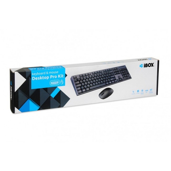 iBox IKMS606W keyboard RF Wireless English Black