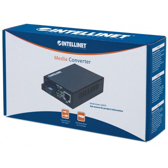 Intellinet Gigabit Ethernet to SFP Media Converter, 10/100/1000Base-Tx to SFP slot, empty (Euro 2-pin plug) Intellinet Gigabit Ethernet to SFP Media Converter, 10/100/1000Base-Tx to SFP slot, empty (Euro 2-pin plug)