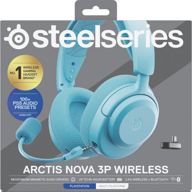 Steelseries Arctis Nova 3P Wireless PS Aqua Steelseries Arctis Nova 3P Wireless PS Aqua