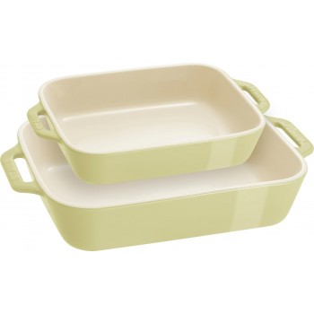 STAUB COOKING Zestaw 2 p misk w prostokątnych, jasnozielony