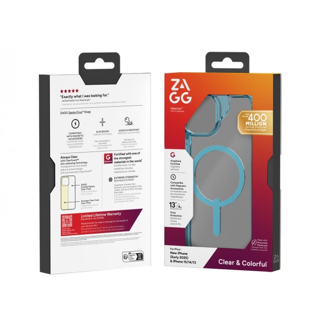 ZAGG Santa Cruz Snap Case iPhone 17e/16e/15/14/13 Blue