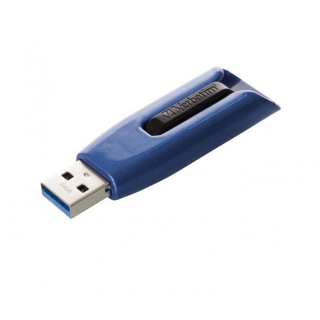 Verbatim V3 MAX - USB 3.0 Drive 64 GB - Blue Verbatim V3 MAX - USB 3.0 Drive 64 GB - Blue