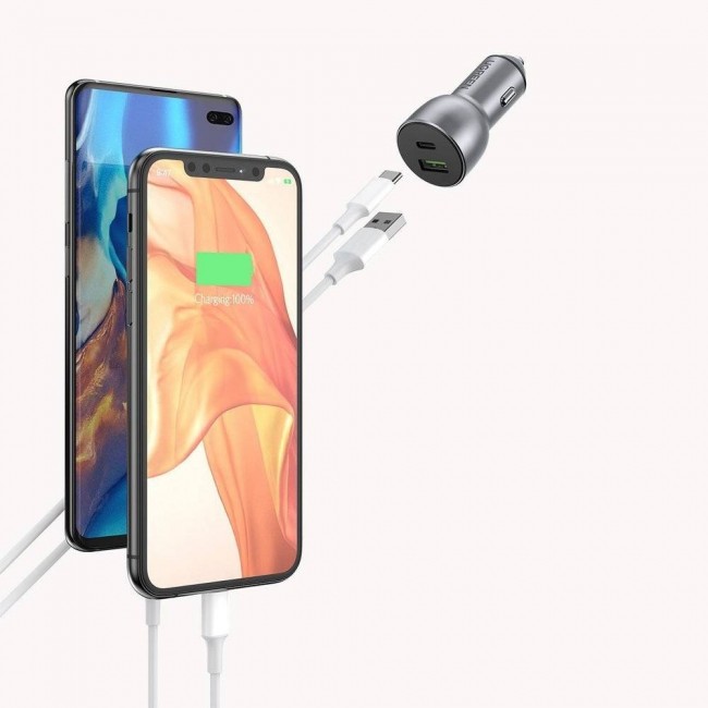 Ugreen 60980 mobile device charger Universal Silver Cigar lighter Fast charging Auto
