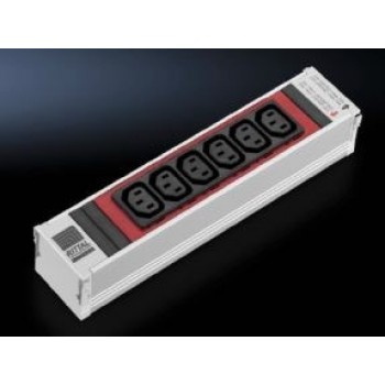 Rittal DK 7856.082 power extension 6 AC outlet(s) Indoor Aluminium, Red