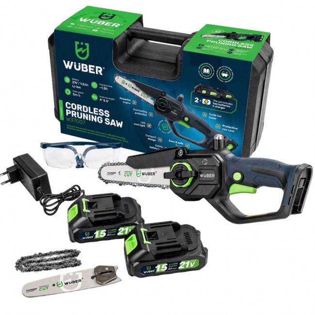 21V cordless chainsaw, 5 m/s, W37007, WUBER 21V cordless chainsaw, 5 m/s, W37007, WUBER