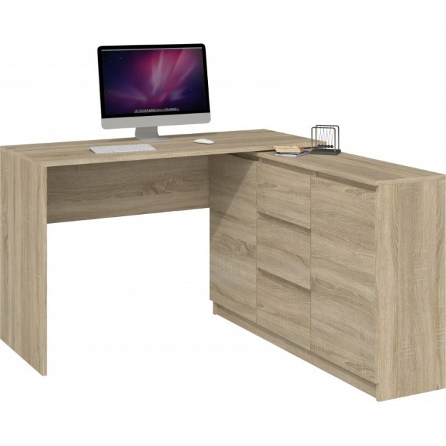 Topeshop BIURKO PLUS SONOMA computer desk Oak colour