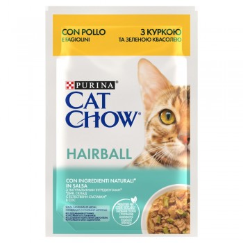 CAT CHOW Hairball Control Chicken Green Beans in Sauce 85g