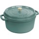 Staub Round Cast Iron Pot - 6.7 ltr, Eucalyptus Staub Round Cast Iron Pot - 6.7 ltr, Eucalyptus